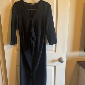 ZARA Black Midi Dress